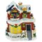 Northlight Two Story Snowy House with Garland and Wreaths Christmas Village Decoration - 4"